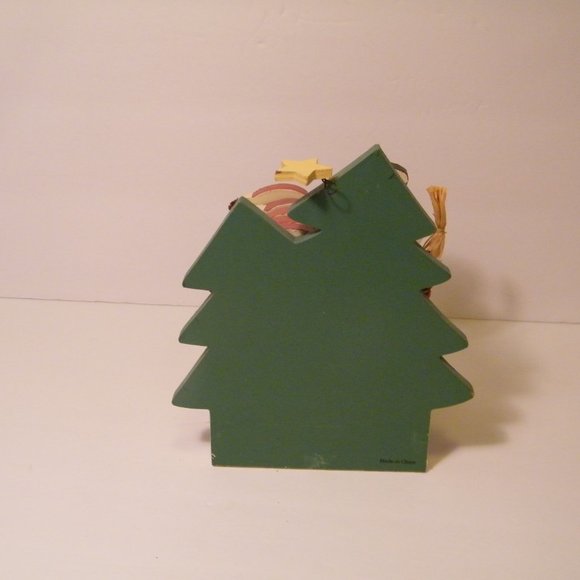 Snowman Coaster Set 7 Piece Wood and Cork Set -Great condition - Picture 7 of 8